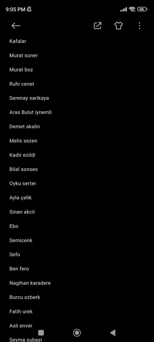 Ben tiktok ve tw disinda sosyal medya kullanmıyorum o yüzden bulmakta zorlandim birinden diğerini stalkladim paylasim yapmis mi diye yapmayanlardan bulduklarim bu kadar eklenecek diger kişileri yazarsaniz sevinirim ya da baska liste varsa bakalım ya da oncesinde paylaşım yapmis