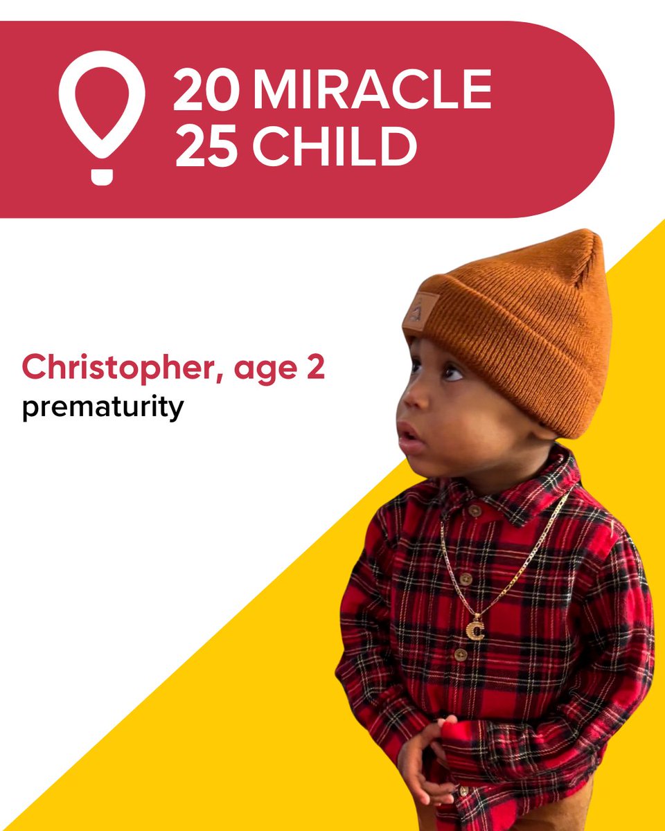 Introducing one of our new 2025 Miracle Children - Christopher! Tune in to 107.9 WNCT during the 9am hour to hear what a true miracle he is as the only surviving triplet. Call in your pledge to 1-800-673-5437 or donate at GiveToCMN.com to help kids like Christopher!
