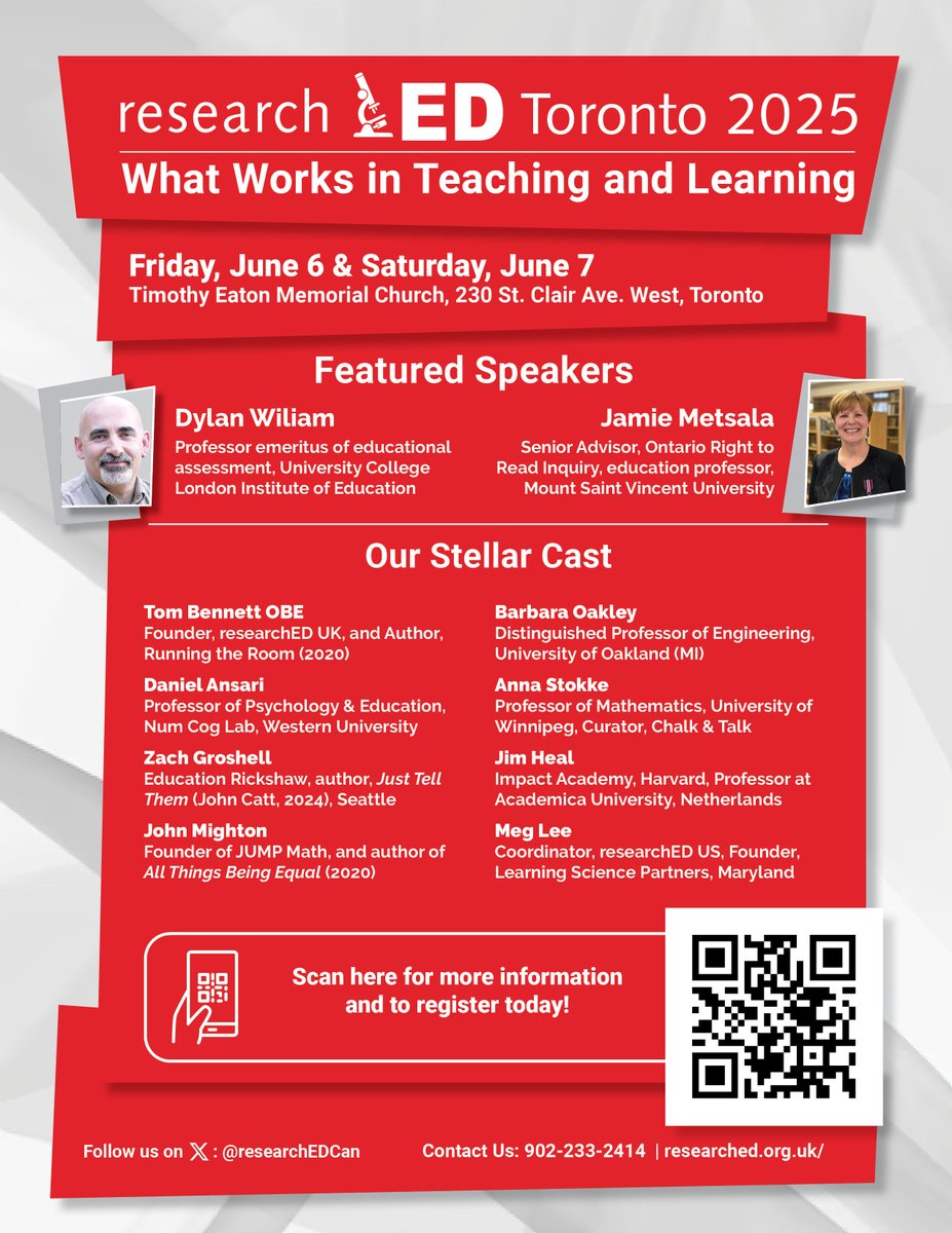 Educhatter's tweet image. What&apos;s New?  U.K. #StepLab teaching lead @MrsBallAP will be speaking on &quot;The Scafforlding Effect&quot; at researchED Canada Toronto (June 6-7, 2025). Stay tuned as we add more to our stellar roster. Register today to reserve your spot!   @Steplab_co #cdned #ONTed #rEDTO25