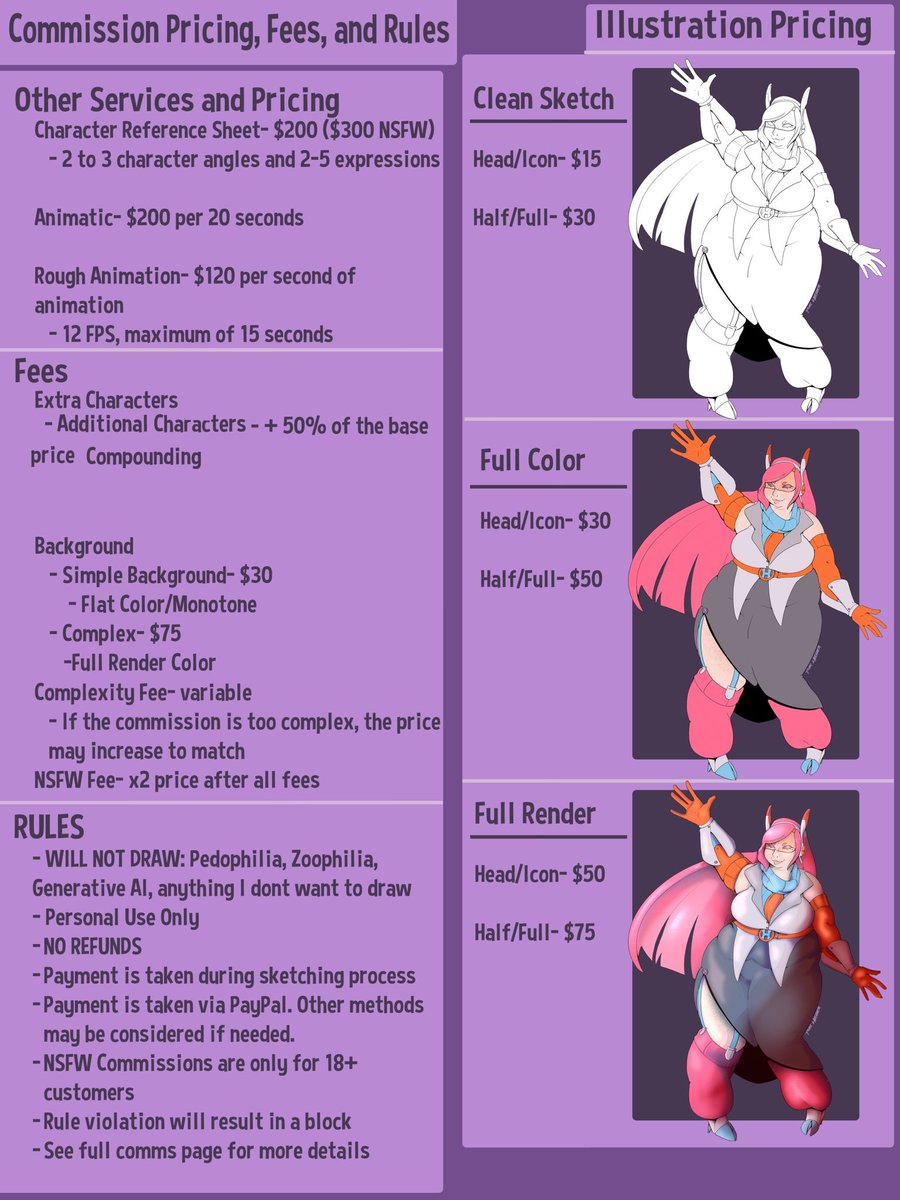 Toxic__Lavender's tweet image. Commissions Sheet! Full terms and rules here: toxiclavender.straw.page/commissioninfo
Ko-Fi Commissions open as well here: ko-fi.com/toxic_lavender