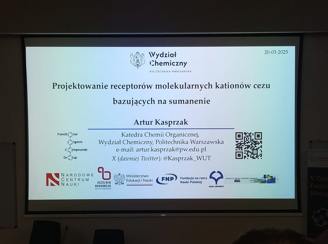 Artur Kasprzak (@kasprzak_wut) on Twitter photo We presented our results on #sumanene receptors science at the 5th National Forum of Inorganic #Chemistry organized by <a href="/wch_pw/">Wydział Chemiczny PW</a> <a href="/PW_edu/">Politechnika Warszawska</a>. Students <a href="/Jakub_Cnk/">Jakub Cyniak</a>, Stasiek and Joachim had excellent poster presentations and our leader gave a talk on the first day.
<a href="/NCN_PL/">Narodowe Centrum Nauki</a> <a href="/Sakurailab_OU/">ć«»äş•ç ”ç©¶ĺ®¤/Sakurai lab.</a> We presented our results on #sumanene receptors science at the 5th National Forum of Inorganic #Chemistry organized by <a href="/wch_pw/">WydziaĹ‚ Chemiczny PW</a> <a href="/PW_edu/">Politechnika Warszawska</a>. Students <a href="/Jakub_Cnk/">Jakub Cyniak</a>, Stasiek and Joachim had excellent poster presentations and our leader gave a talk on the first day.
<a href="/NCN_PL/">Narodowe Centrum Nauki</a> <a href="/Sakurailab_OU/">ć«»äş•ç ”ç©¶ĺ®¤/Sakurai lab.</a>