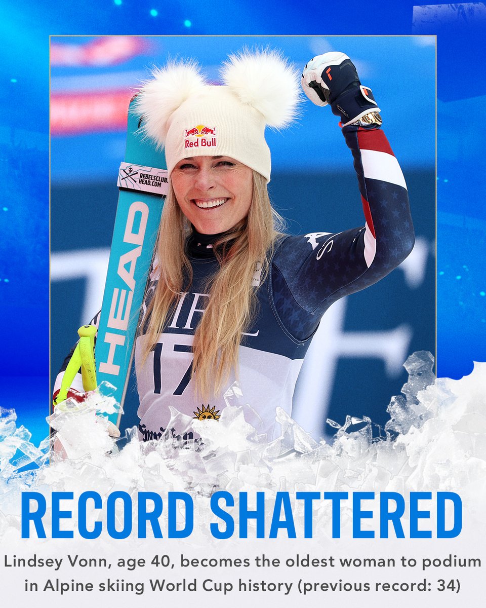 HISTORY MADE. TAKE A BOW, LINDSEY VONN. 👏