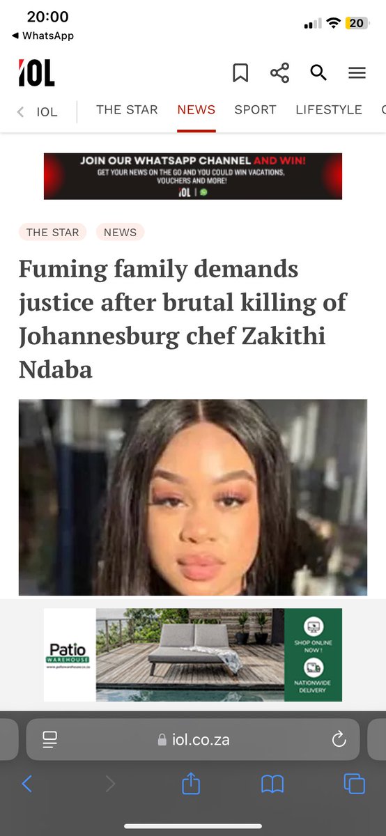 NomsaNdaba's tweet photo. Please give yourself a minute to read another article from The Star Newspaper 🙏🏽

https://t.co/JWrHkmVo5G

#JusticeForZakithiNdaba #GBV https://t.co/ibZ2dPJGHP