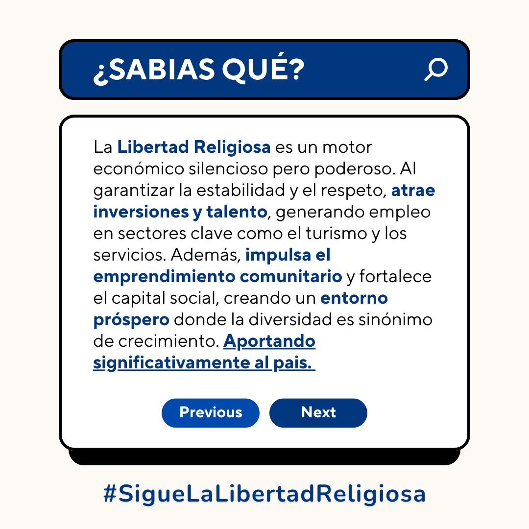 #SigueLaLibertadReligiosa
¿Sabías que la libertad religiosa da un aporte significativo a nuestra comunidad?
Únete al canal y entérate de toda la labor del sector religioso👉🏼 whatsapp.com/channel/0029Va…