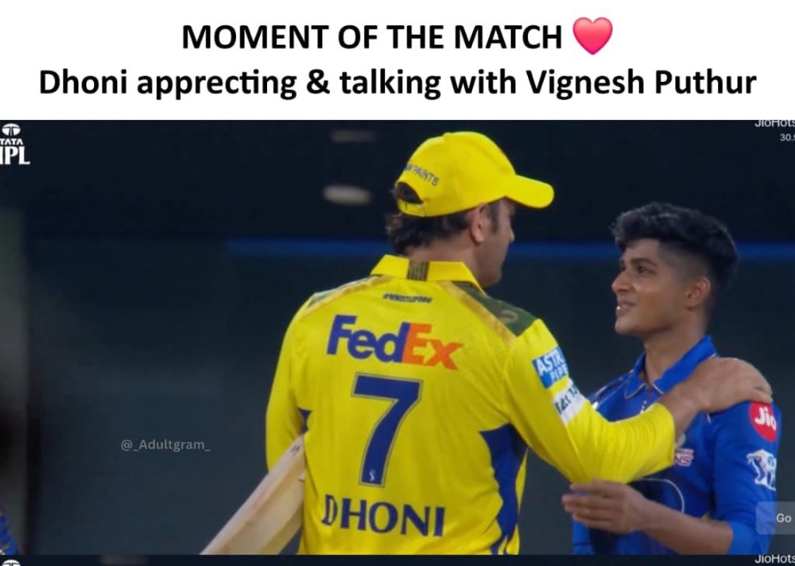 Sandeepjaiswa2's tweet photo. Dream for every cricket fan 💛

#IPL2025 #MSDhoni #CSKvMI #vigneshputhur https://t.co/oilZmd2sJq