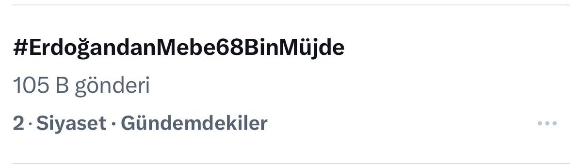 Gündemdeyiz

Yarın iftar programına kadar 1 milyon yapalım😍

 #ErdoğandanMebe68BinMüjde