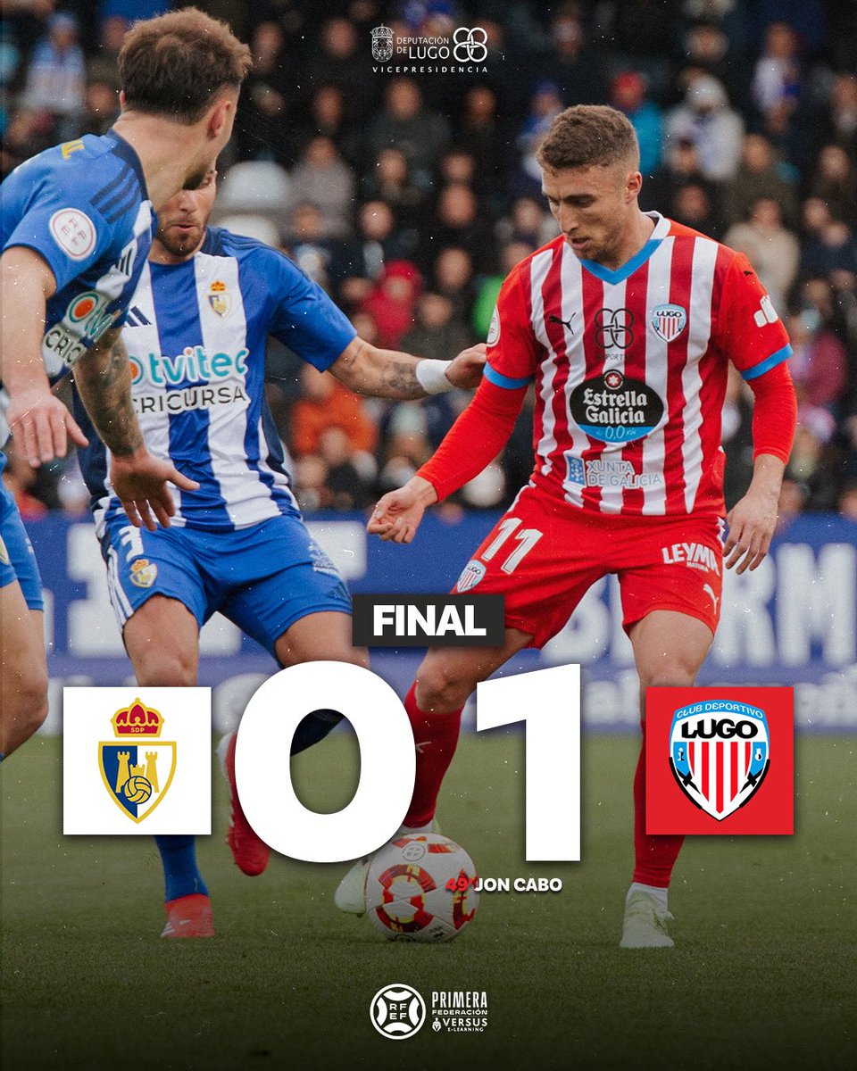 🔚 𝗙𝗜𝗡𝗔𝗟 | LOGRAMOS A TERCEIRA VITORIA CONSECUTIVA!!!!
 
0️⃣ <a href="/SDP_1922/">SD Ponferradina SAD</a>
1️⃣ #CDLugo

#ADeputacióndeLugoCoDeporte
#PonferradinaLugo
#ForzaLugo