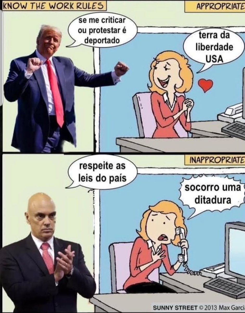 Alex_Bonaldo's tweet photo. Brazilian Federal judge under attack by trump admin for fighting against fake news on X is "toga dictatorship", while massive deportings to foreign concentration camps without due process is "democracy". Right... https://t.co/KNcUKE6eEE