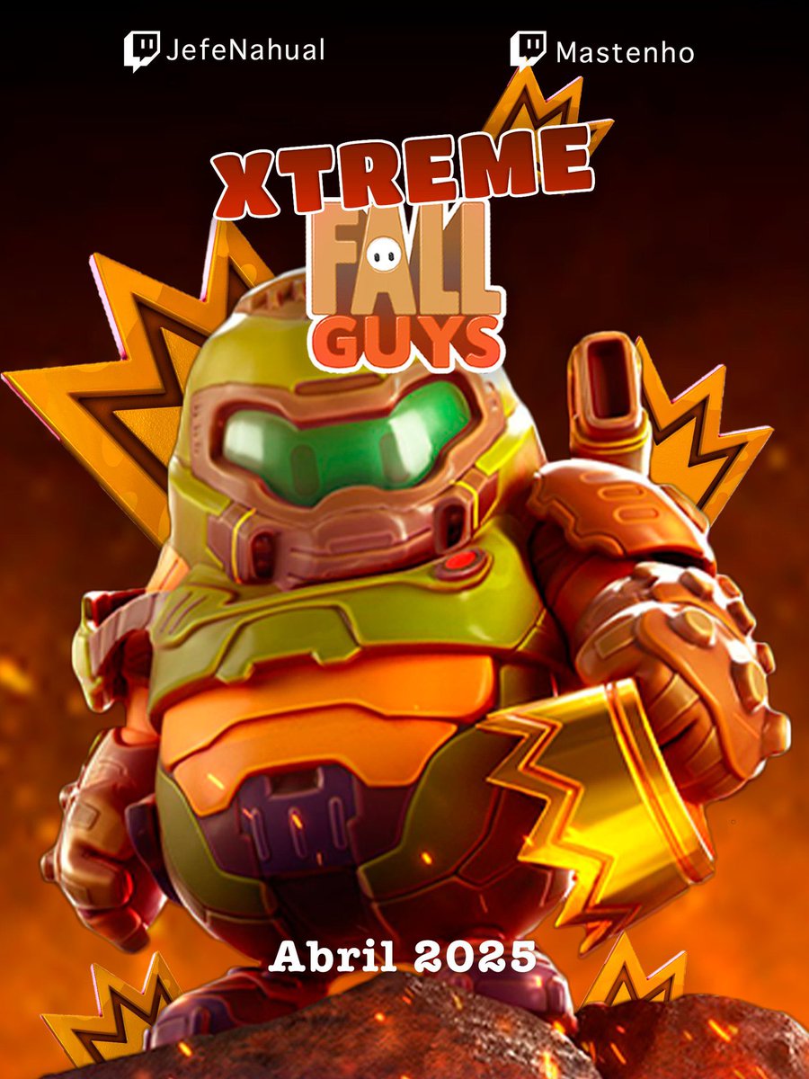 🟠 Torneo Xtreme Fall Guys 🟠
para Streamers y su Comunidad ft.<a href="/JefeNahual/">Jefe Nahual</a> 

40 Streamers
MODO SOLOS en equipo con su comunidad EXTREMO

☝️Interesados Follow, Like y RP
forms.gle/cRaf6abXCSnhYv…

Abril 2025

PREMIO 30 USD 💸🏆
