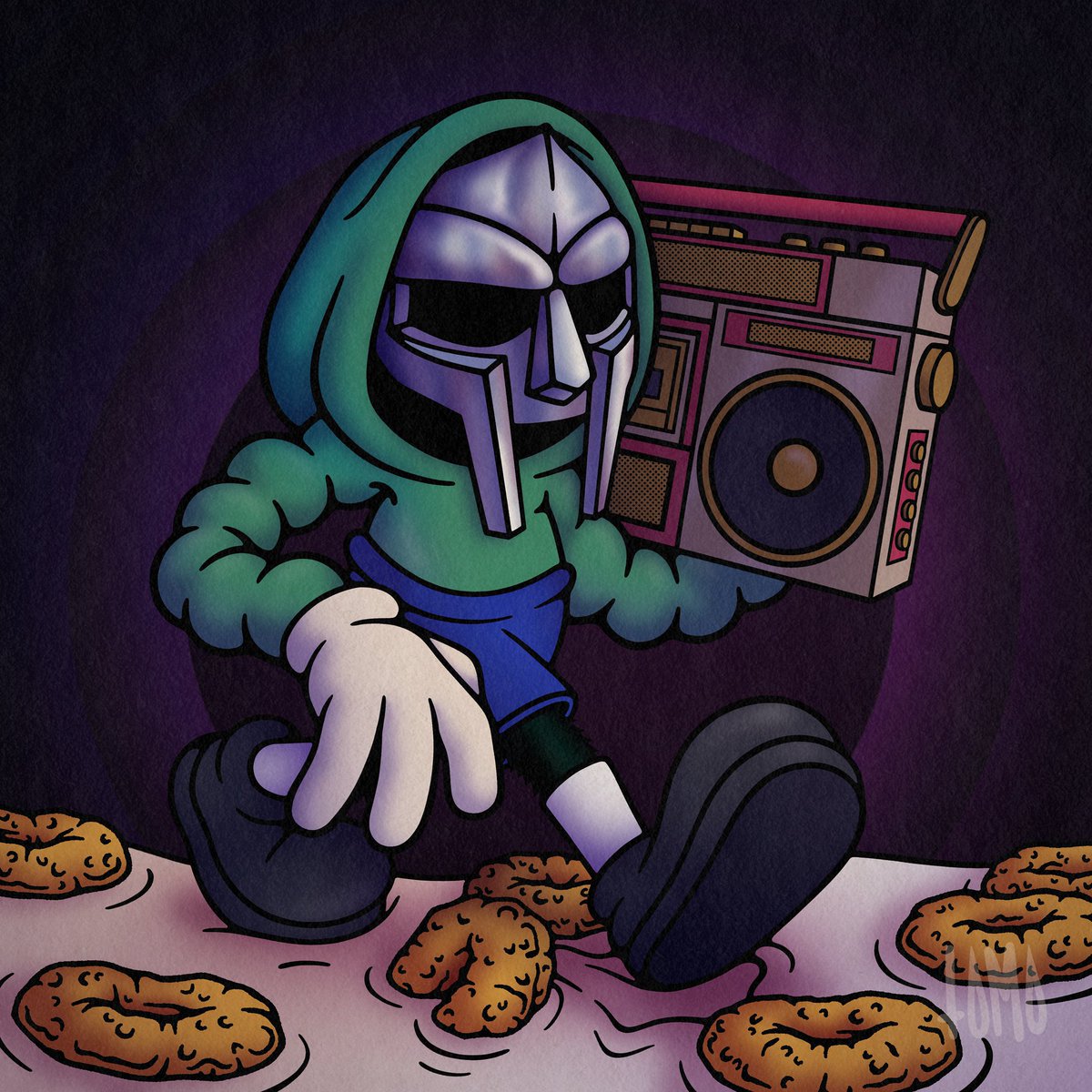 “THE BEST MC WITH NO CHAIN YA EVER HEARD” 🗣️🗣️

A very special MF DOOM tribute piece for my dude <a href="/WarWren_/">Warren</a> 🥣