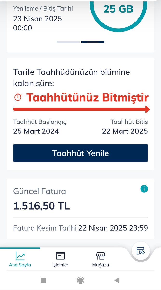 sizin Allah korkunuz yokmu?  neye göre taahhüt bitti diye 340 tl olan fatura 1500 çıkıyor 😡😡 sizi hiç mi denetleyen takip eden yok.%500 artış nedir?  <a href="/TurkTelekom/">Türk Telekom</a>