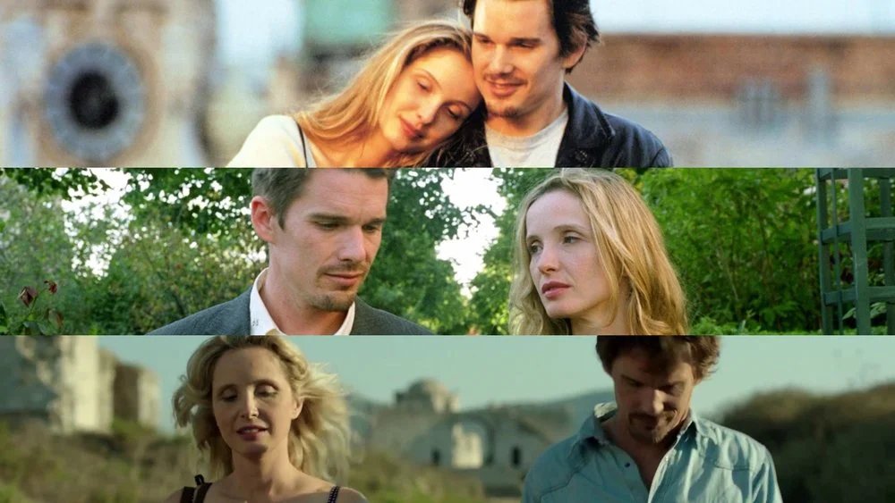 literlandweb1's tweet image. “Cuando eres joven, crees que habrá muchas personas con las que conectarás. Más adelante en la vida te das cuenta de que eso sólo sucede unas pocas veces”.
Before Sunrise, Before Sunset y Before Midnight