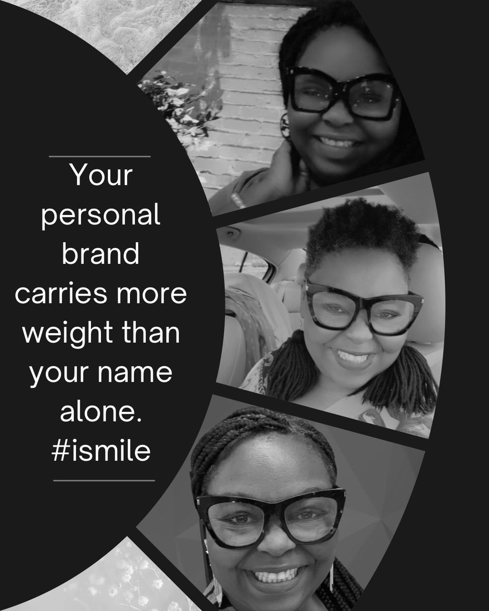 Your name may get you in the room, but your character, consistency, &amp; how you treat people—that’s your personal brand. It speaks louder than any title or resume ever could. How I show up each day matters. So I choose to show up w/grace, purpose, and of course… a smile. #ISmile