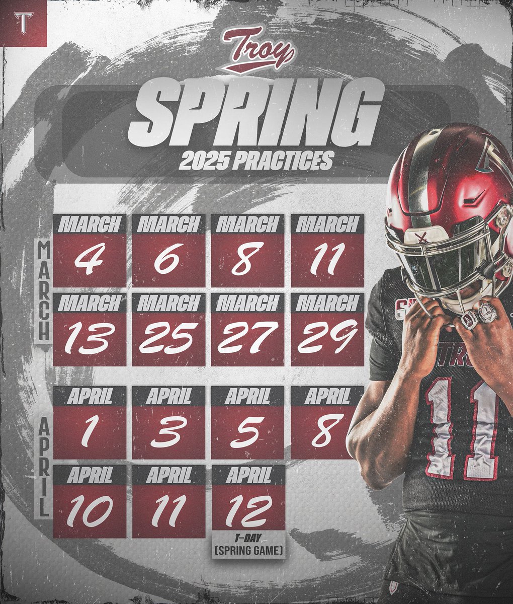Donovan Crow (@donovancrow1) on Twitter photo Attending Spring practice <a href="/TroyTrojansFB/">Troy Trojans Football 8x⚔️</a> on March 25th‼️
#BattleReady ⚔️ <a href="/KenSignoretti/">Ken Signoretti</a>
<a href="/GeradParker1/">Gerad Parker</a> <a href="/CoachBoyette/">Re'quan Boyette</a>
<a href="/troy_report/">TroyReport</a>
<a href="/HallTechSports1/">Hall-Tech Sports</a> <a href="/BDPRecruiting/">Bryan Payton</a>
<a href="/ALPrepStars/">ALPrepStars</a> <a href="/RecruitsAlabama/">Alabama Recruits</a>
<a href="/AL7AFootball/">Alabama7AFootball</a> <a href="/RecruitDevils/">Central Football</a>
<a href="/28_beckwith/">Marquell Beckwith</a> <a href="/coach_wwright/">Will Wright</a>
<a href="/CoachSmook/">Coach Smook</a> Attending Spring practice <a href="/TroyTrojansFB/">Troy Trojans Football 8x⚔️</a> on March 25th‼️
#BattleReady ⚔️ <a href="/KenSignoretti/">Ken Signoretti</a>
<a href="/GeradParker1/">Gerad Parker</a> <a href="/CoachBoyette/">Re'quan Boyette</a>
<a href="/troy_report/">TroyReport</a>
<a href="/HallTechSports1/">Hall-Tech Sports</a> <a href="/BDPRecruiting/">Bryan Payton</a>
<a href="/ALPrepStars/">ALPrepStars</a> <a href="/RecruitsAlabama/">Alabama Recruits</a>
<a href="/AL7AFootball/">Alabama7AFootball</a> <a href="/RecruitDevils/">Central Football</a>
<a href="/28_beckwith/">Marquell Beckwith</a> <a href="/coach_wwright/">Will Wright</a>
<a href="/CoachSmook/">Coach Smook</a>