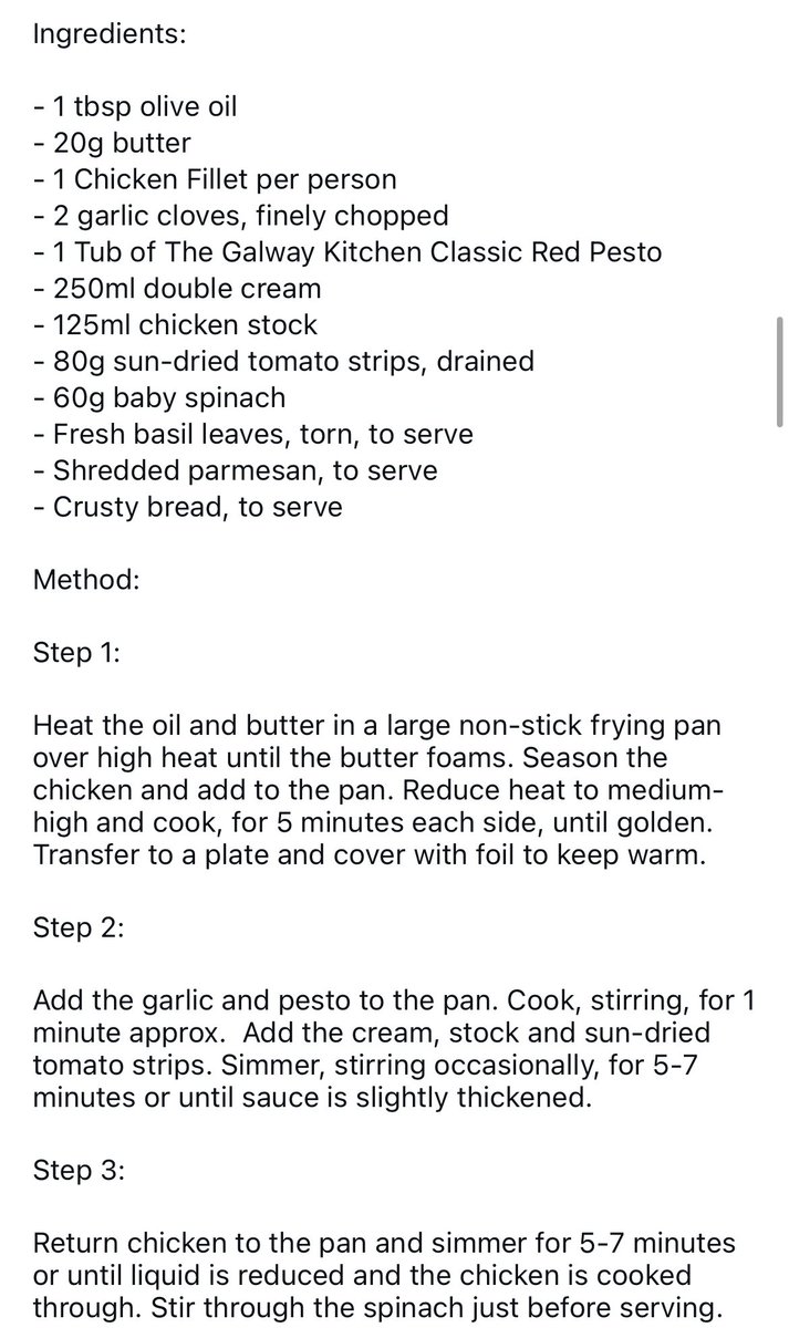 GalwayKitchen's tweet photo. #MarryMeChicken featuring #TheGalwayKitchen Classic Red #Pesto 🍅

This #recipe is the perfect #onepanwonder for days when you crave creamy #comfortfood with delicious #umamiflavour in every forkful 🤌🏼

The Galway Kitchen Classic Red Pesto is Suitable for #GlutenFree Diets✅ https://t.co/uovCeiwdnZ