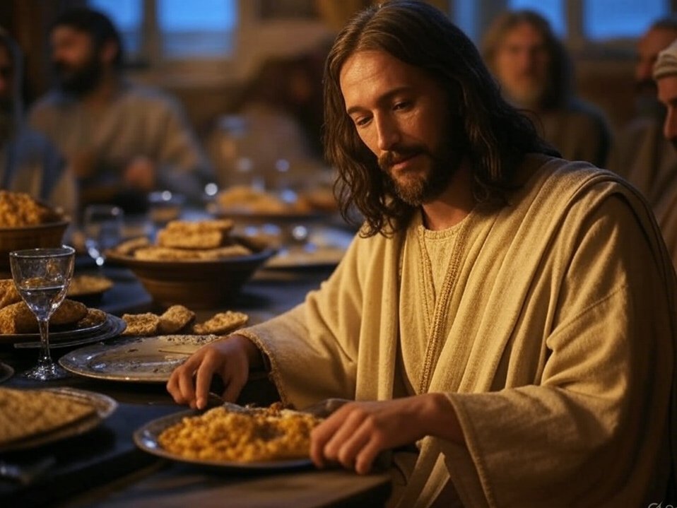 JesusIsOnSOL's tweet photo. It is almost easter, it's time for Jesus to have it's last meal soon. #Solana #JesusOnSOL #MemecoinPump #MEMECoin https://t.co/sj0D7USNLG