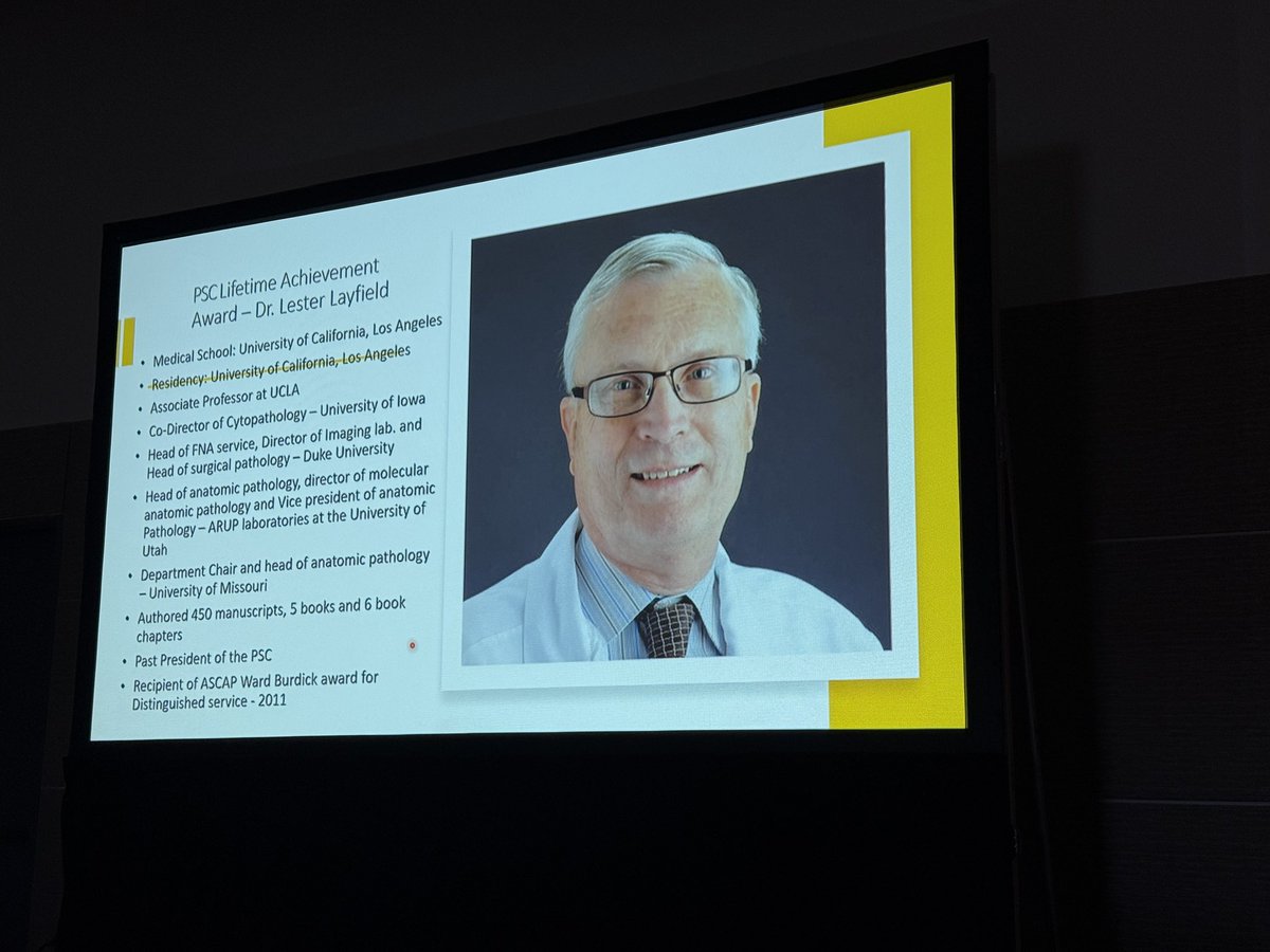 Papanicolaou Society (@papsociety) on Twitter photo Congratulations to Dr. Lester Layfield as the recipient of the <a href="/PapSociety/">Papanicolaou Society</a> Lifetime Achievement Award #USCAP2025 Your extraordinary contributions have shaped the field and inspired generations <a href="/IACytology/">International Academy Cytology</a> <a href="/DiagnosticCyto/">Diagnostic Cytopath</a> <a href="/aakasharmand/">Zubair Baloch</a> <a href="/AzizaNassar2/">Aziza Nassar</a> <a href="/PoonamVohra3/">Poonam Vohra MD</a> <a href="/Baskotacytopath/">Swikrity U Baskota,MD, FCAP</a> Congratulations to Dr. Lester Layfield as the recipient of the <a href="/PapSociety/">Papanicolaou Society</a> Lifetime Achievement Award #USCAP2025 Your extraordinary contributions have shaped the field and inspired generations <a href="/IACytology/">International Academy Cytology</a> <a href="/DiagnosticCyto/">Diagnostic Cytopath</a> <a href="/aakasharmand/">Zubair Baloch</a> <a href="/AzizaNassar2/">Aziza Nassar</a> <a href="/PoonamVohra3/">Poonam Vohra MD</a> <a href="/Baskotacytopath/">Swikrity U Baskota,MD, FCAP</a>