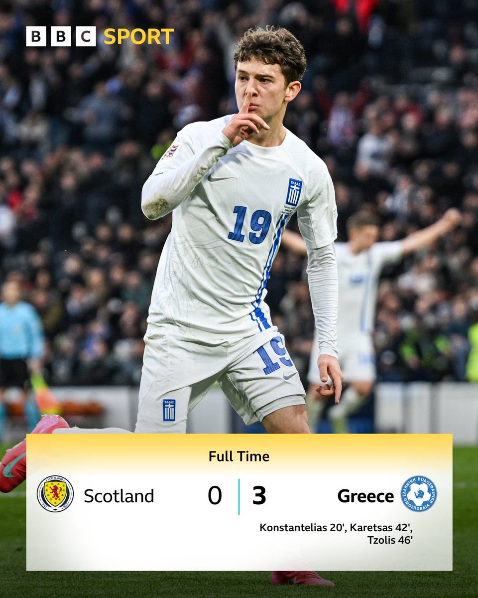 BBCSportScot's tweet photo. A damaging defeat at Hampden for Scotland who are relegated to League B in the Nations League.

#BBCFootball https://t.co/I8PX9BUsab