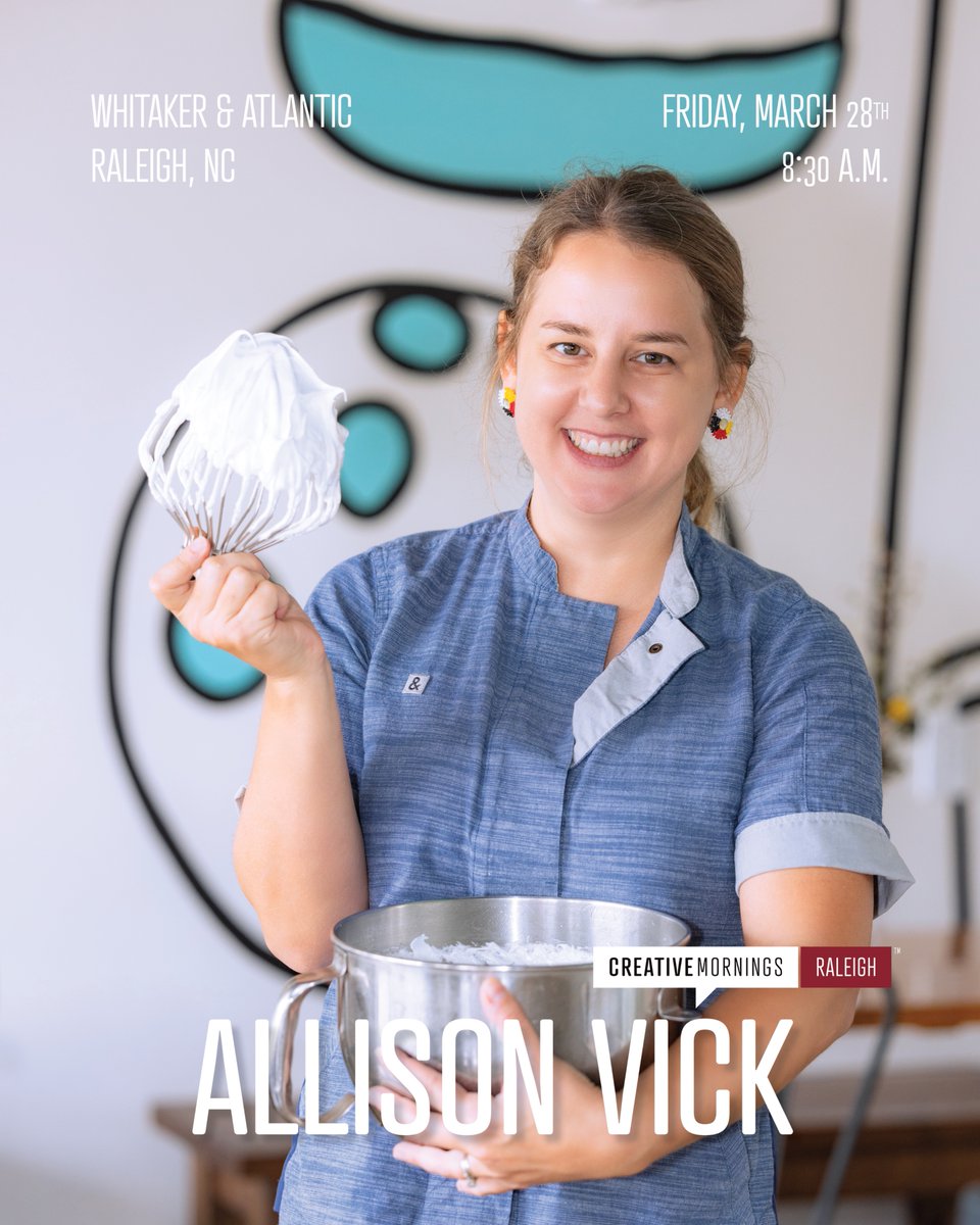 CM_RDU's tweet image. We can't wait to see you THIS Friday at Whitaker &amp;amp; Atlantic starting at 8:30am with Allison Vick! A handful of tickets for #CMParallel are still available here: lnkd.in/eDSM38ZN / Image Credits: Noh Leftovers + @littlebluemacs. #CMRDU #CreativeMornings