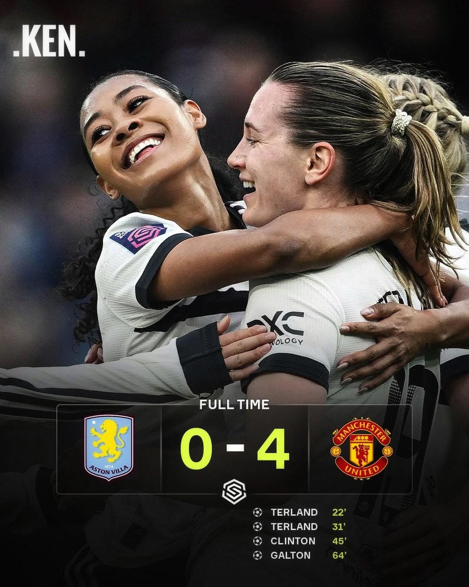 FietsopM's tweet photo. Man United crush Aston Villa and level on points with Arsenal on the WSL table 🔴📈 https://t.co/xeqWCFilmT