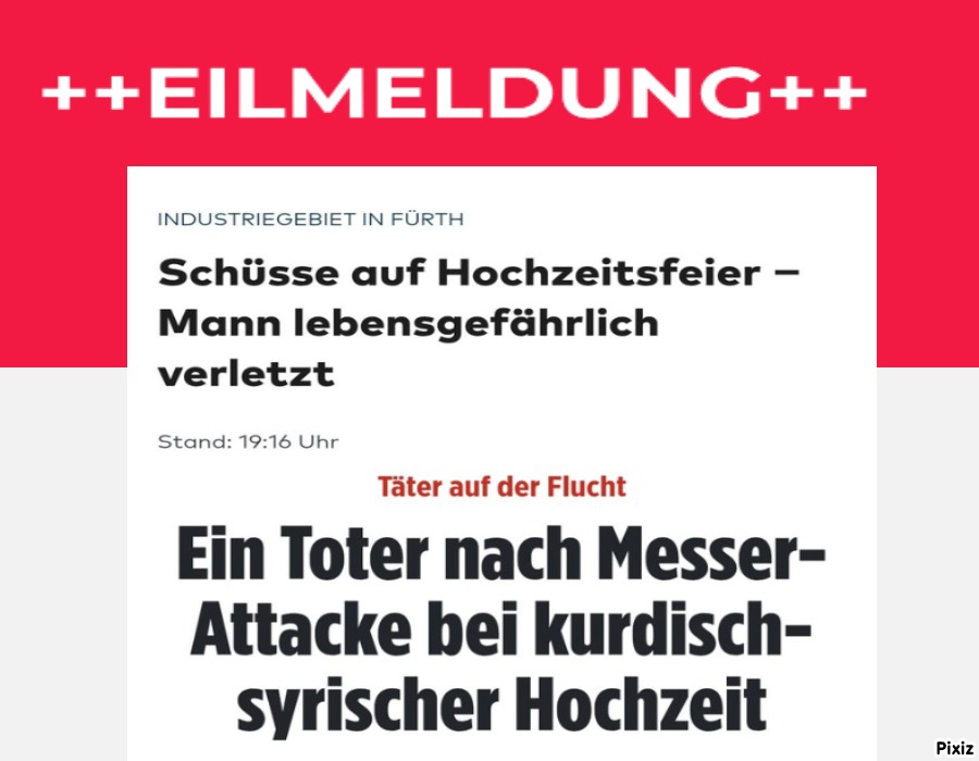 BockwurstClown's tweet image. 🟥🟥🟥🟥🟥🟥🟥🟥🟥🟥🟥🟥🟥🟥🟥🟥
+++Schüsse in #Fürth+++
+++ M U S L I M - T Ä T E R auf der Flucht+++
+++Achtung ‼️‼️Achtung ‼️‼️Achtung+++‼️‼️
‼️‼️‼️‼️Höchste Gefahrenstufe‼️‼️‼️‼️
🟧🟧🟧Bitte bleibe Sie in ihrer Wohnung🟧🟧🟧
#Täter #Remigration #Messermord #Schüsse #Essen