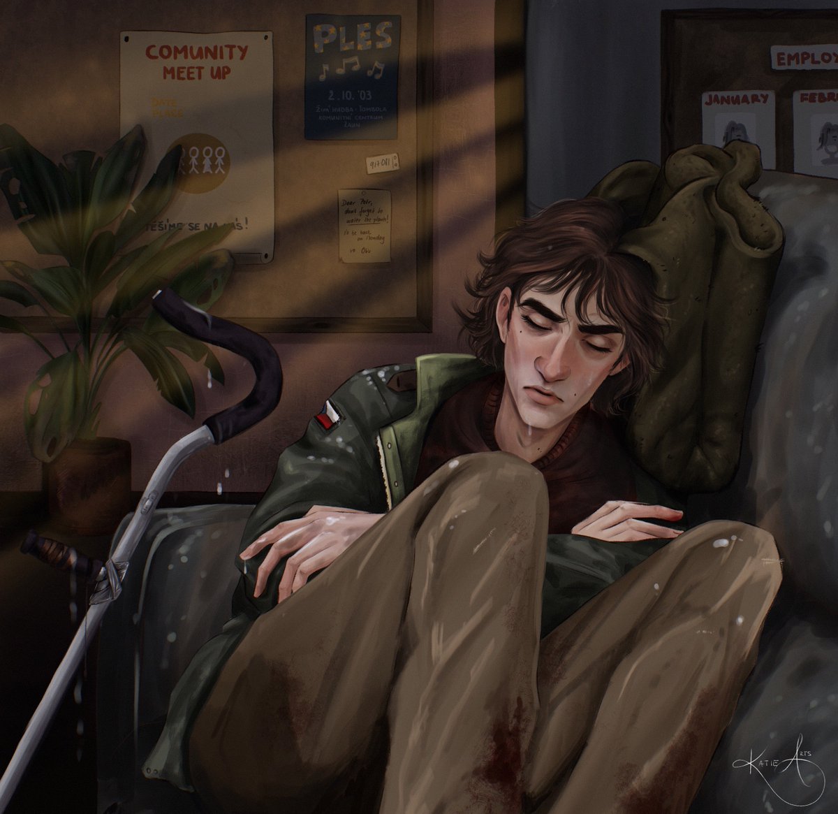 The cold rain wouldn't stop him, he knew what he had to do: to try and get back to the safe house even if it would be the last thing he'd do. 

Just a little further, then he'd be able to rest.🌿🌧️

#jayvik #viktorarcane #tlou