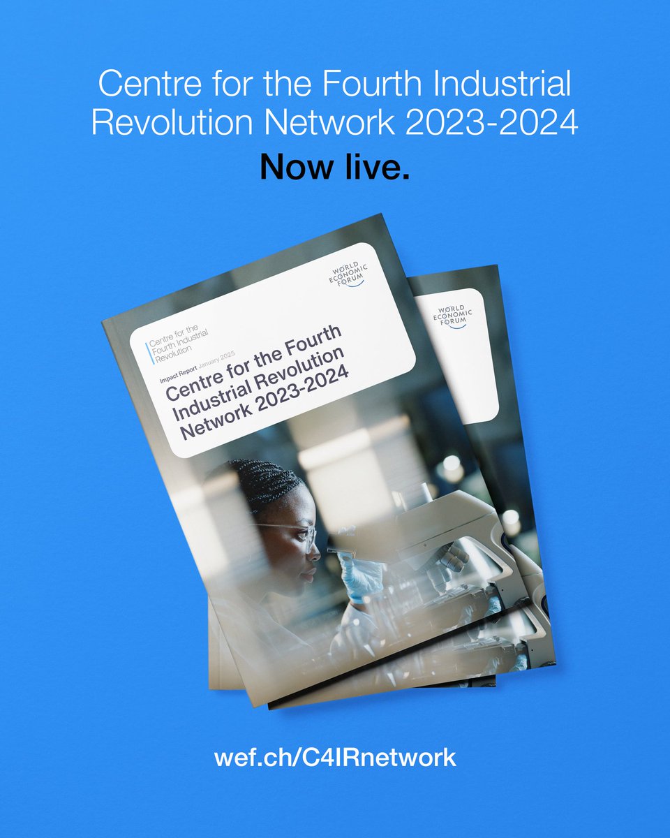 SmesGoals's tweet photo. Rt @wef 
From #AI in Rwanda to #healthcare drones in India, the Centre for the Fourth Industrial Revolution Network’s 2023-2024 Impact Report showcases how #innovation is tackling global challenges and strengthening economies.

Learn m .. https://t.co/XDm63vMokZ