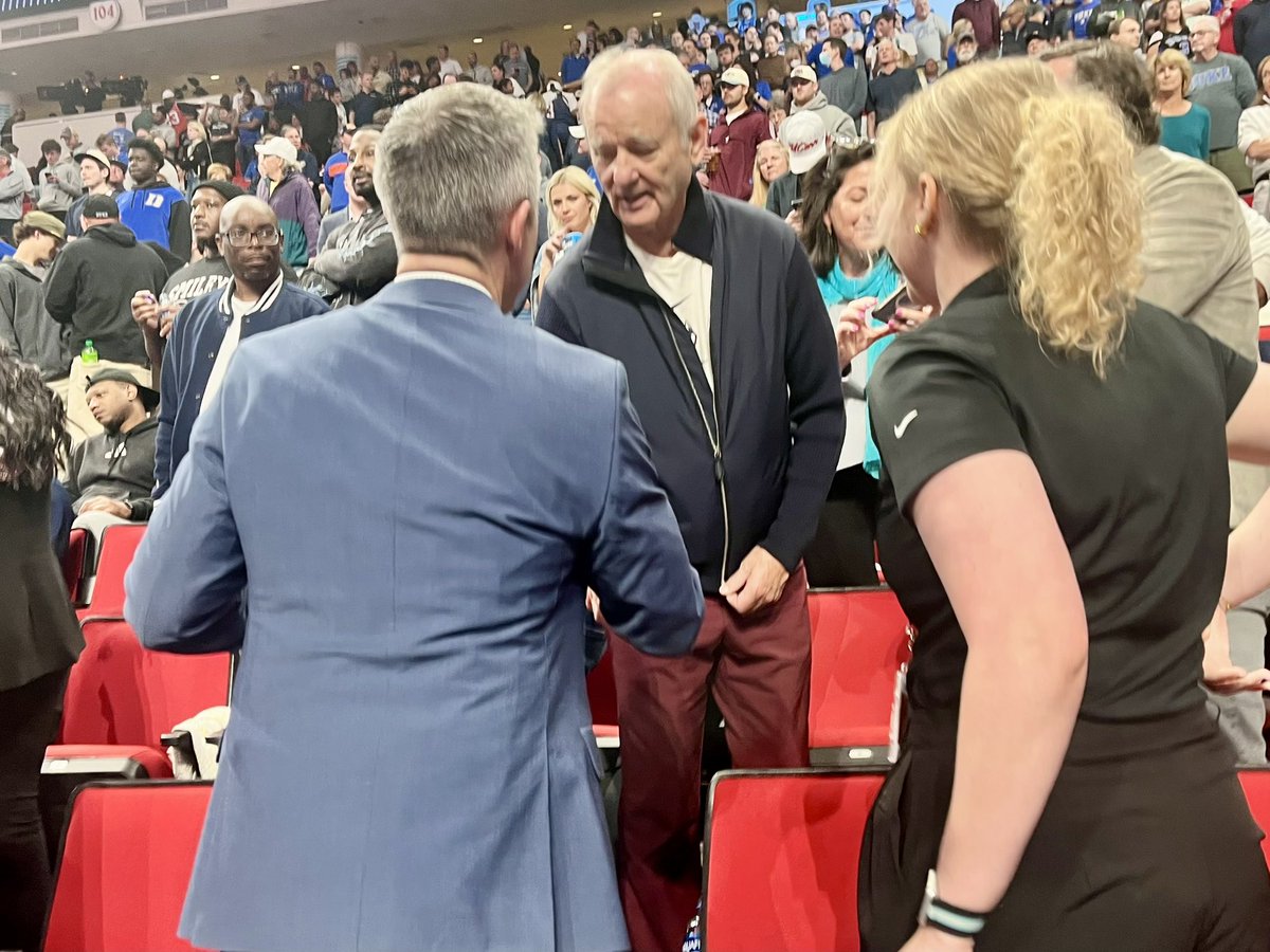 dougwarf's tweet image. I was honored to present Bill Murray with a @canes jersey at @LenovoCenter today. He was gracious and funny, even after the tough loss for his son’s UConn squad. 

He wished the Canes the best in the playoffs. I think that makes this #legend a HUGE Caniac, right @TrippTracy ?