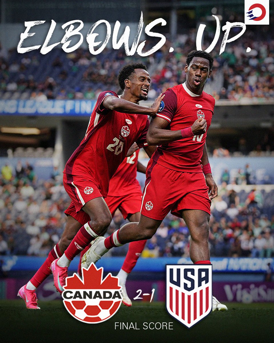 ELBOWS UP, CANADA. 💪

WE DID IT. 💥

#CANMNT 🇨🇦 DEFEATS #USMNT 🇺🇸