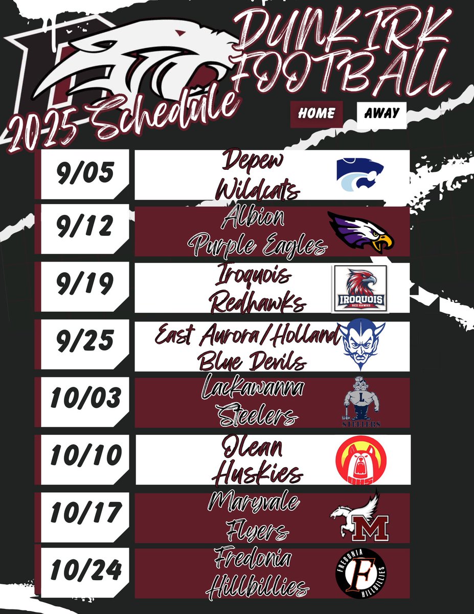 🚨2025 Varsity Schedule🚨