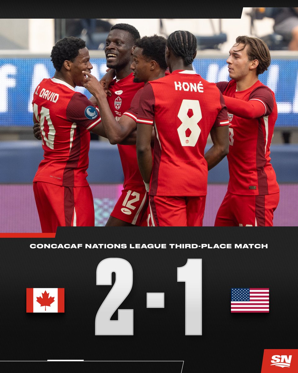 CANADA DEFEATS THE USA TO WIN BRONZE IN THE CONCACAF NATIONS LEAGUE! 🇨🇦🥉