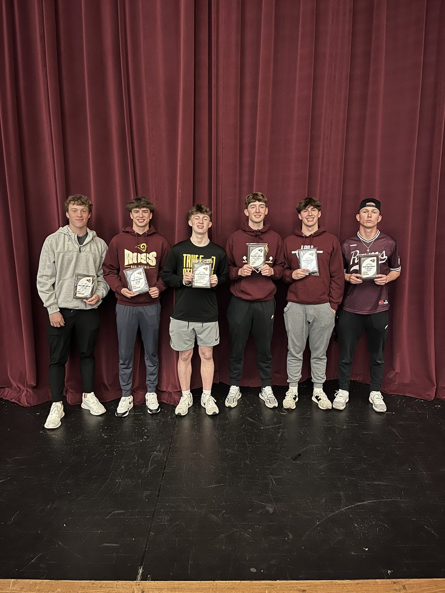 Congrats to the following award winners:

Co-MVP’s = Will Schaefer and Ben Voegele
OPOY = Peyton Hendricks 
DPOY = Daniel Fogt
Ross Basketball Award = Mason Smith 
Curtis Burton Teammate of the Year Award = Curtis Burton 

Well done gentlemen! Proud of you all!

#RossBasketball