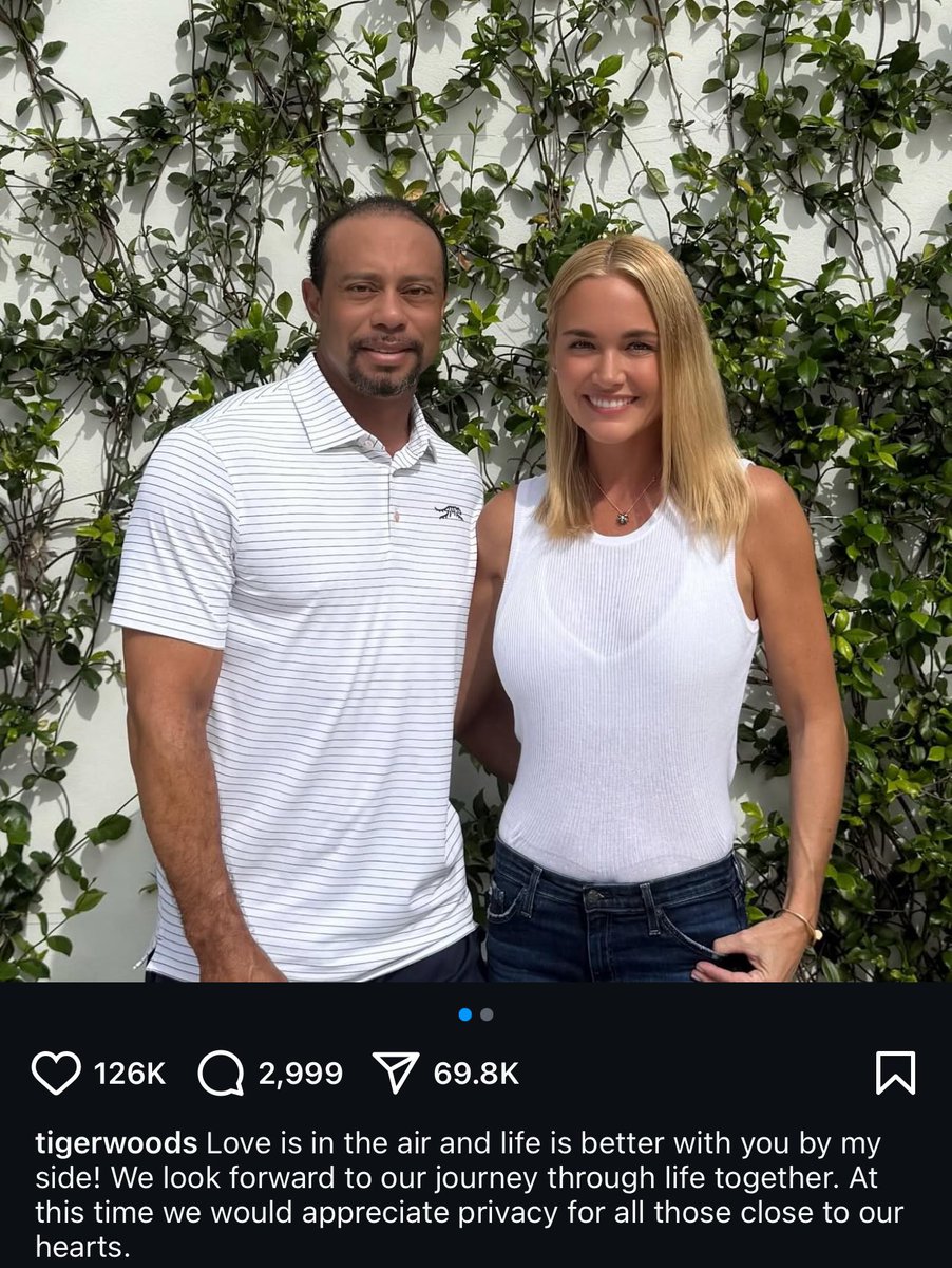 MAGAVoice's tweet photo. BREAKING 🚨 Golfing Superstar Tiger Woods just confirmed he’s dating Vanessa Trump ❤️ 

CONGRATULATIONS 👏 https://t.co/dAQsHoMqo1