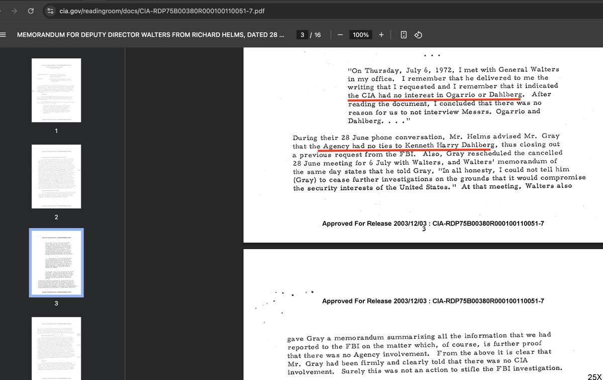realmattcloud's tweet photo. Pat Gray's Watergate testimony differs from newly released JFK Files.  What was "no interest" in Dahlberg in 72 was actually "last interest in Dahlberg was in 61."

"whole Bay of Pigs thing"

Stans

https://t.co/wy5nTUFiq8

https://t.co/wy5nTUFiq8

https://t.co/NZkrUliuM3 https://t.co/ADntljENNq