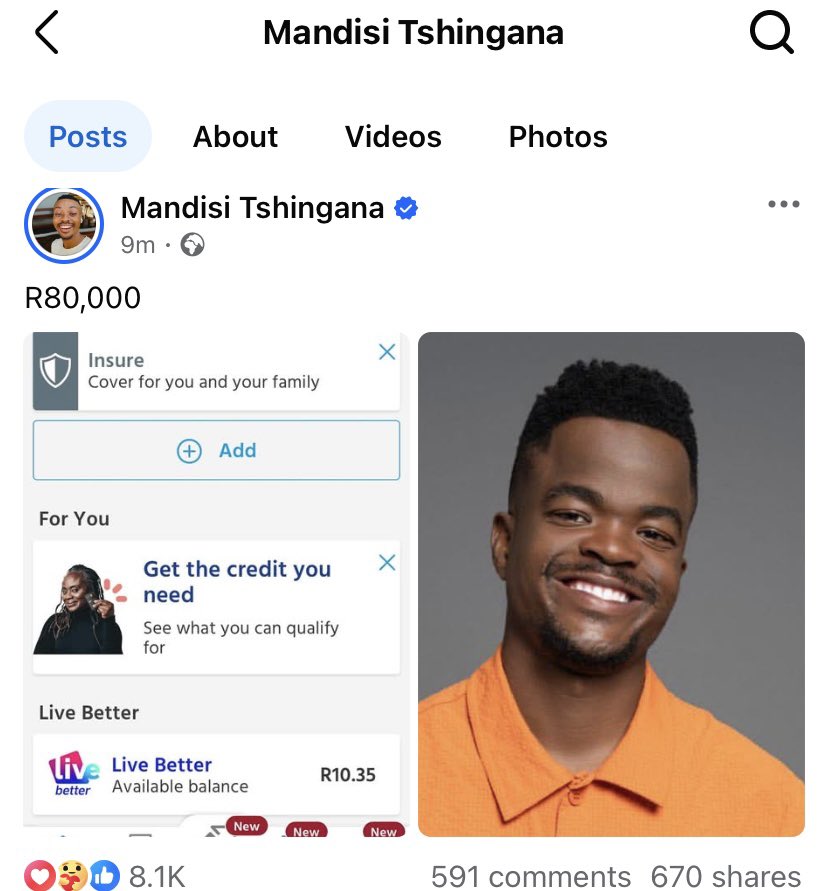ZandiMafumana's tweet photo. Hey Honey Badgers

On Facebook they have already started donating for @Uyanda_20  and his handler is up to date with everything that is going on. Please check out Mandisi Tshingana’s wall and donate for our Honey Badger.

 #BBMzansi #honeybadgers #UyandaHlangabezo #BBMS5 https://t.co/cAb1EwGnn3