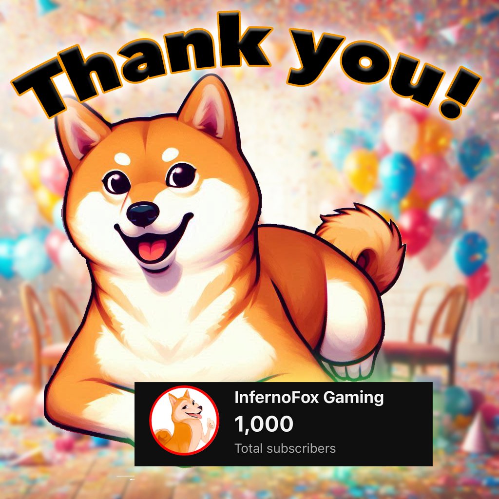 InfernoFoxGamng's tweet image. InfernoFox Gaming has officially broken 1000 subscribers today! I’m beyond excited to have reached this fantastic milestone – huge thanks to everyone for your support, especially each and every subscriber to the channel. Thank you again!