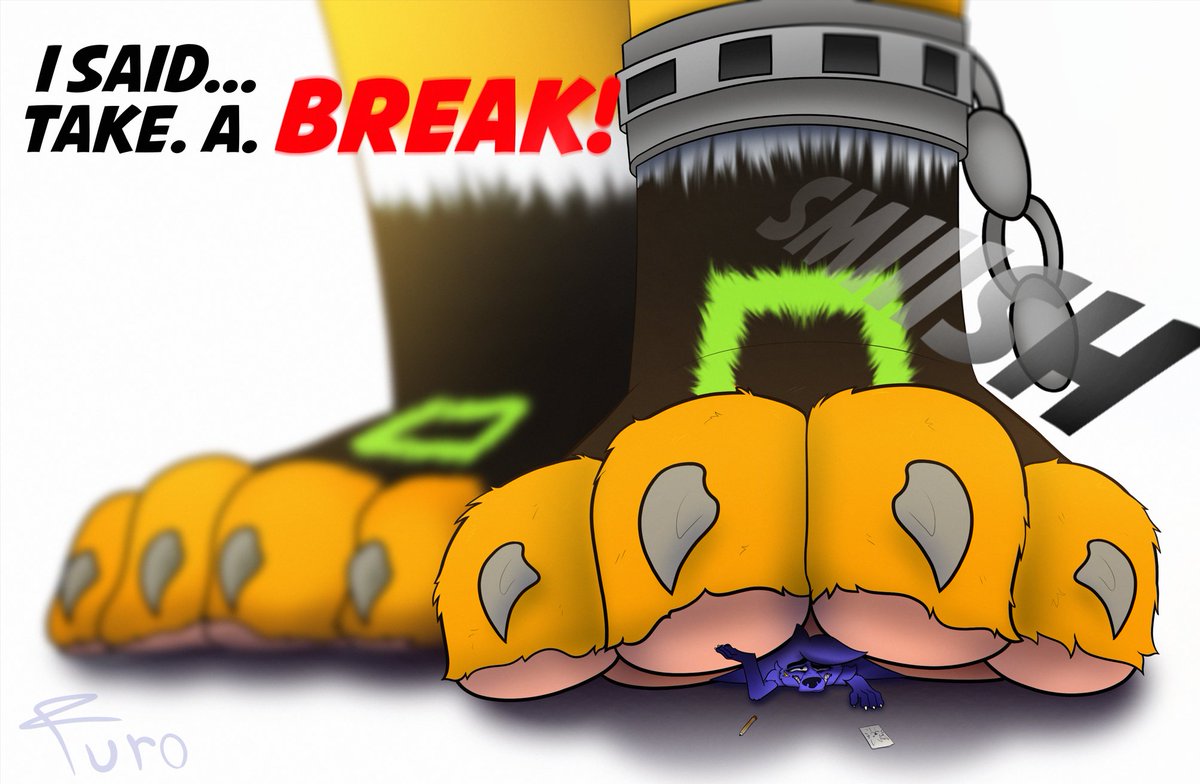 GrumpyF0X's tweet image. The Furo is such a talented, wholesome, and hard working grape that he needs to remember to take break, drink water, and take care of HIMSELF before he goes from grape to raisin! So I had to put him in paw time out.
This is for his own good! 😤
🎨 @/FuroFur