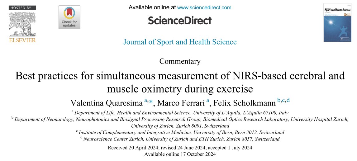 FScholkmann's tweet image. Best practices for simultaneous measurement of NIRS-based cerebral and muscle oximetry during exercise
-> sciencedirect.com/science/articlโฆ
NIRS-based oximetry i) is a valuable tool for exercise physiology & 2) measurements are influenced by the device used & must be interpreted carefully