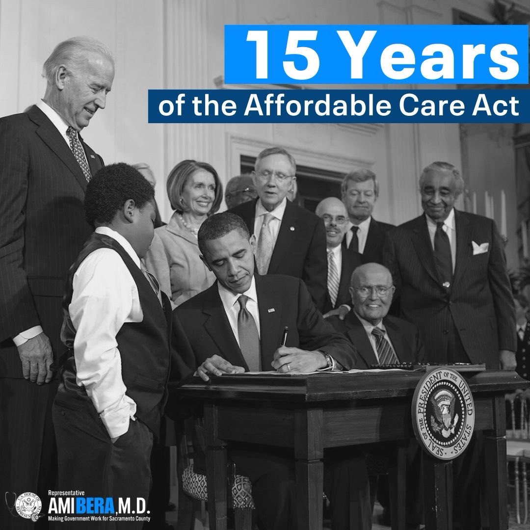 15 years ago today, President Obama signed the Affordable Care Act into law.

As a doctor, I've seen firsthand how the ACA has helped patients get the health care they need.

I'll continue to fight against Republican-led efforts to roll back the progress we've made and keep