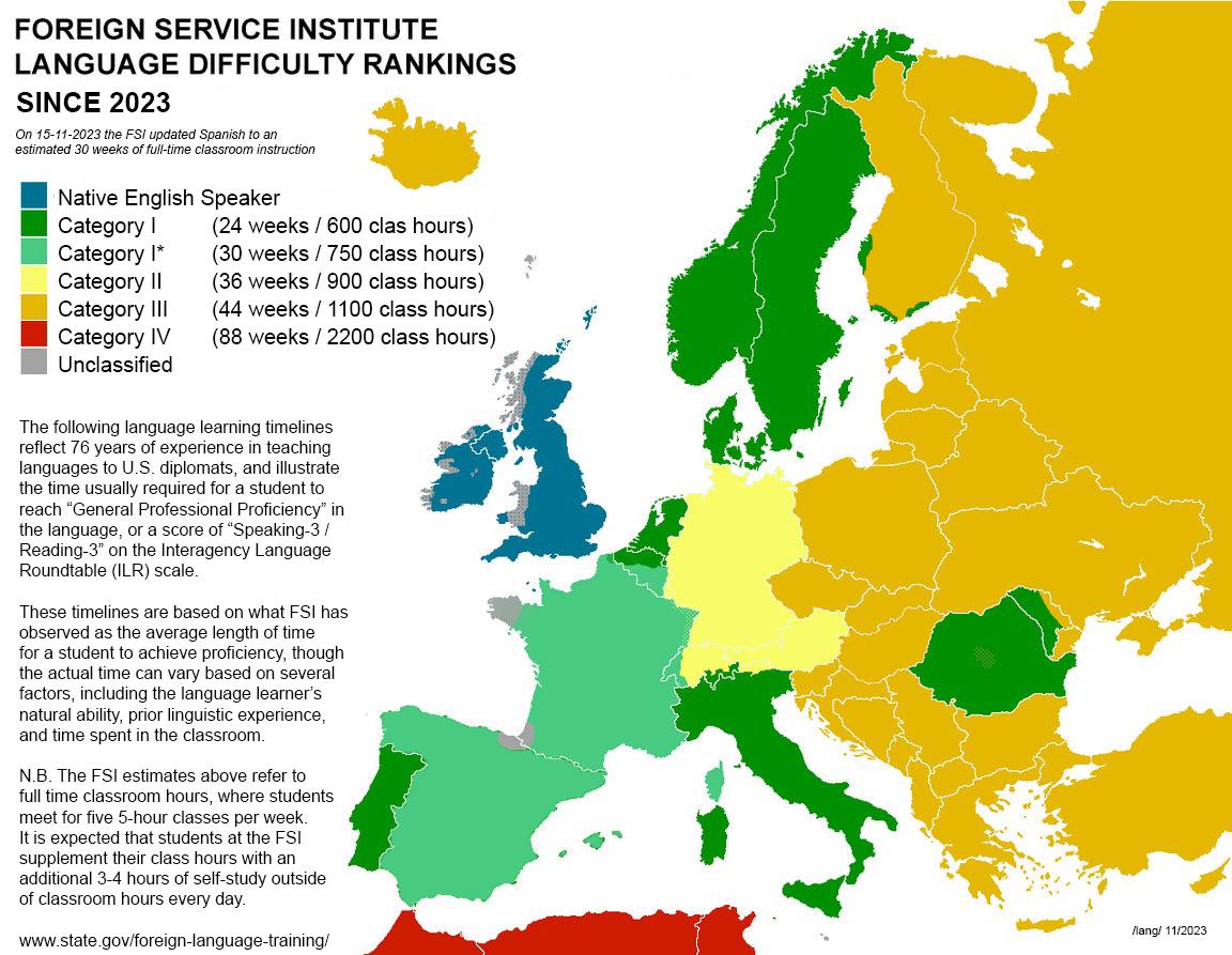 BrilliantMaps's tweet photo. Difficulty of Learning European Languages For A Native English Speaker

Do you agree?

https://t.co/eN0nVRFRUC https://t.co/26gRBATXTG