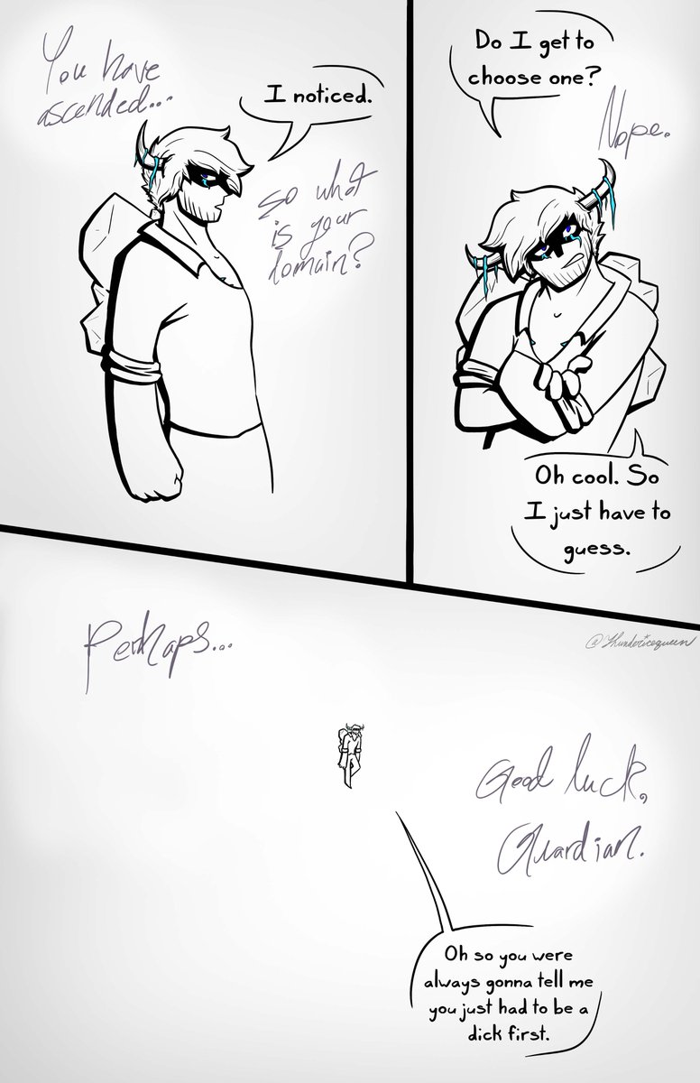 thundericequeen's tweet photo. Tr!Sneeg comic that's been infecting my brain for a few days now... his domain is protection he's a guardian he's the warden :) Don't ask who the voice is that's for you to decide #therealmsmp #therealmsmpfanart #sneegsnag #sneegsnagfanart https://t.co/Rv8ILqpoan
