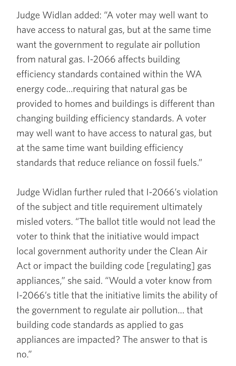 Earlier, I posted about a left-wing Seattle judge overturning I-2066--which protects natural gas in homes &amp; businesses. I attached many court filings &amp; related docs. Too many.
Here's the essence: A letter from a bourgeois radical law firm &amp; the hack judge, parroting that letter.
