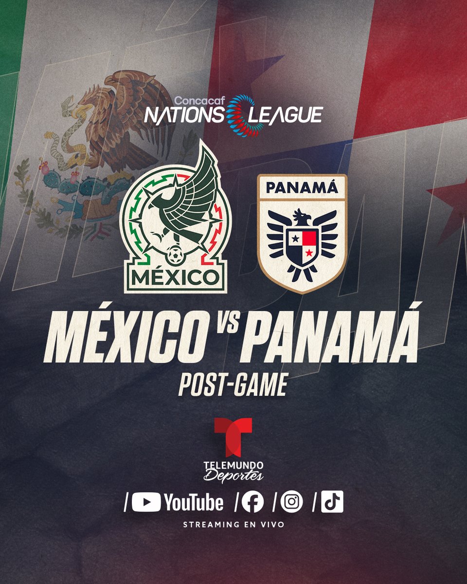 HOY todo el análisis de la final entre MÉXICO 🇲🇽 y PANAMÁ 🇵🇦 de la Concacaf Nations League

🏆 ¿Quién será campeón?
🎙️ <a href="/Miguel_Gurwitz/">Miguel Gurwitz 🍿</a> <a href="/manuelsol/">manuel sol</a> y <a href="/CopanAlvarez/">Copán Alvarez</a>
⏰ Inmediatamente después del silbatazo final
📱 EN VIVO por Facebook, Youtube, Instagram y Tik Tok de Telemundo