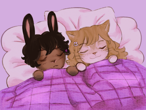 two mimir..... 🐰💜🐱 #Limbus_Company