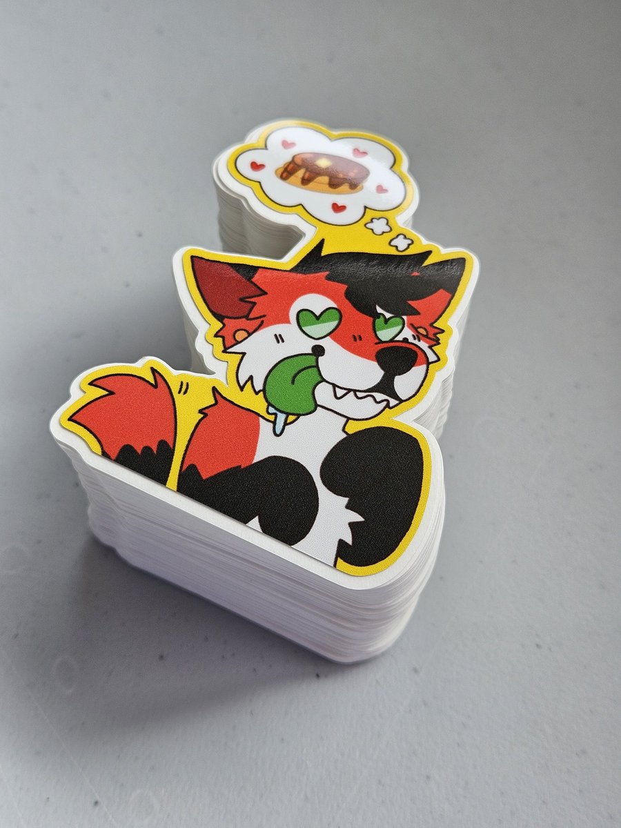 PawDesignsMerch's tweet photo. A whole bunch of cute stickers headed out to @WOLFKY_GNAR!

Mmmmmmm, pancakes 🥰 https://t.co/IqLsOiGRSi