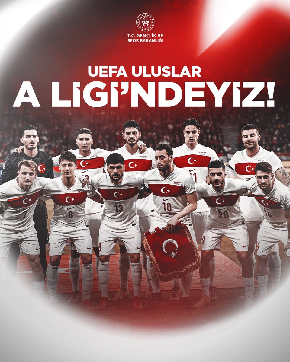 Sizinle gurur duyuyoruz  #BizimÇocuklar. 

UEFA Uluslar A Ligi'ne yükselen A Milli Futbol Takımımızı yürekten kutluyorum.