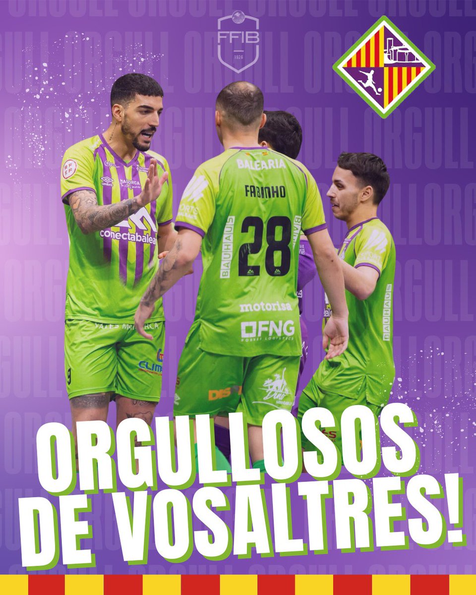 FFIB (@ffib_oficial) on Twitter photo El <a href="/PalmaFutsal/">Illes Balears Palma Futsal</a> ha caigut a la final de la Copa d'Espanya contra el <a href="/peniscolafs/">Servigroup Peñíscola FS</a> en un partit on els d'Antonio Vadillo han lluitat fins al final.
Avui no heu guanyat la Copa, però heu tornat a guanyar el cor d’una afició
Gràcies per fer-mos sentir tan orgullosos El <a href="/PalmaFutsal/">Illes Balears Palma Futsal</a> ha caigut a la final de la Copa d'Espanya contra el <a href="/peniscolafs/">Servigroup Peñíscola FS</a> en un partit on els d'Antonio Vadillo han lluitat fins al final.
Avui no heu guanyat la Copa, però heu tornat a guanyar el cor d’una afició
Gràcies per fer-mos sentir tan orgullosos