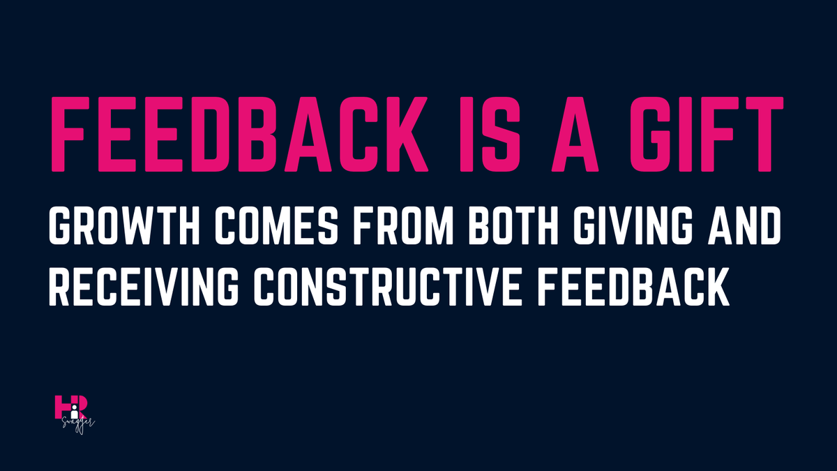 Growth happens when feedback is honest, timely, and actionable. Give it, receive it, use it. 🎯 #Leadership #HR #HRSwagger