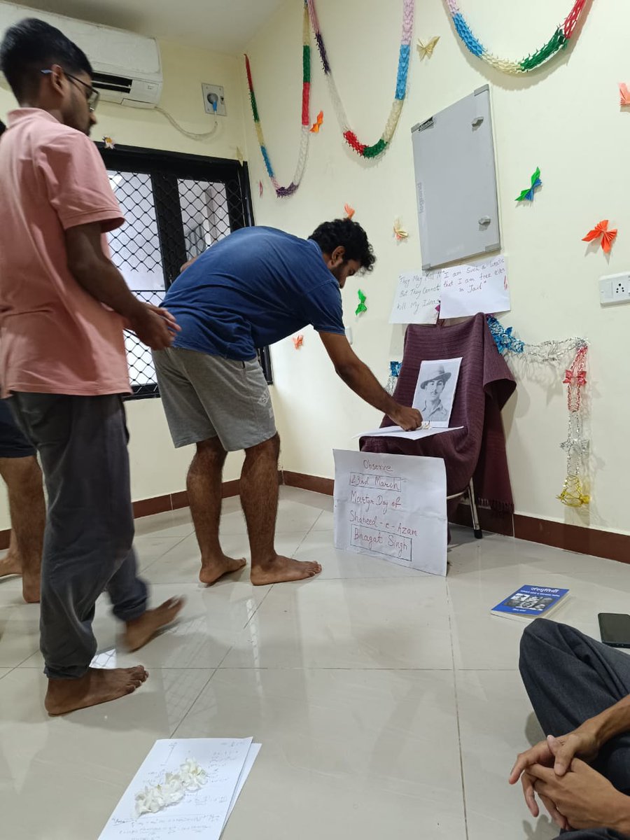 95th martyrdom day of great revolutionary freedom fighter and thinker, greatest of all martyrs #BhagatSingh, observed by the scholars of IMSc Chennai.
His article "Communal riots and it's solution" was read, followed by a thorough discussion.
Let us know and realise his thoughts.