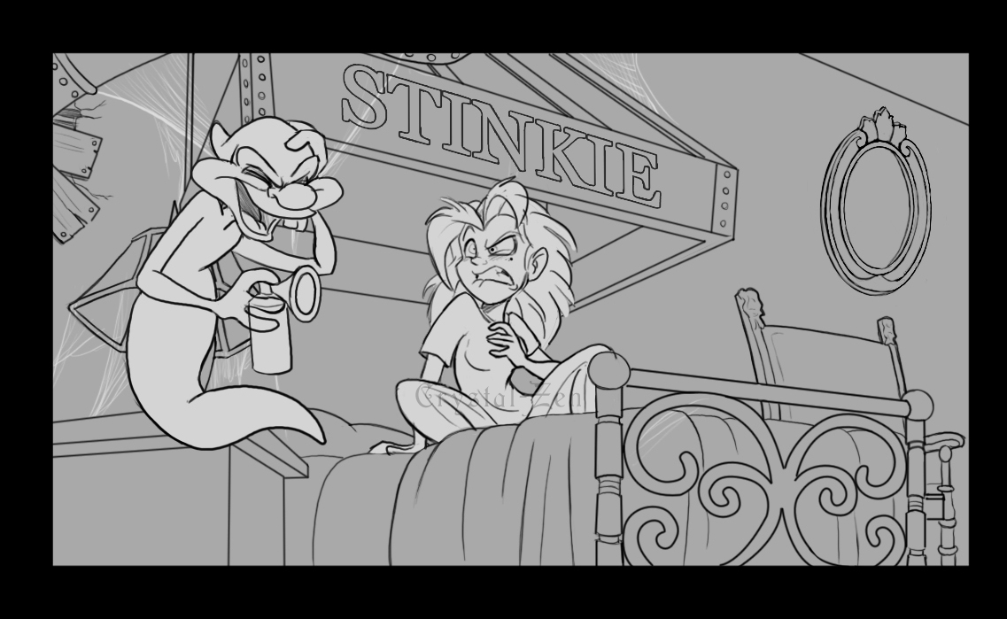 MatchaRainArt's tweet photo. An example of Stinkie doing what ghosts do and scaring Melle! As I said, they are both playfully sassy and prank each other! 💕🥰Art by Anon friend. 
#casperthefriendlyghost #yumeship #yumetwt #yume #sstwt #selfship #selfshiptwt #casper1995 #ctfg #casperfanart https://t.co/EbybDaNJhU